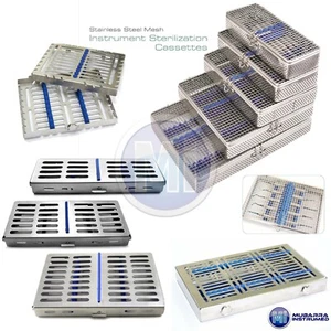Cassetta sterilizzazione strumento dentale autoclave box acciaio inox mesh tray - Foto 1 di 13