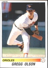 1990 Panini Stickers Baltimore Orioles Baseball Card #2 Gregg Olson