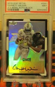 2019 Leaf Metal All-American Bowl Black 5/5 RC Auto Garrett Wilson #BA-GW1 PSA 9 - Picture 1 of 8