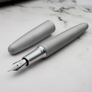 Pluma Estilográfica Wancher Dream Aluminio Plata Mate Cuerpo Arenado JOWO #6 - Imagen 1 de 7