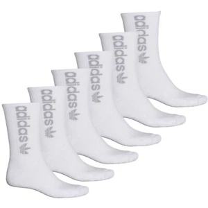 NWT Adidas Originals Men's Trefoil Crew 6 Pairs Socks Running Athletic Size 6-12 - Picture 1 of 4