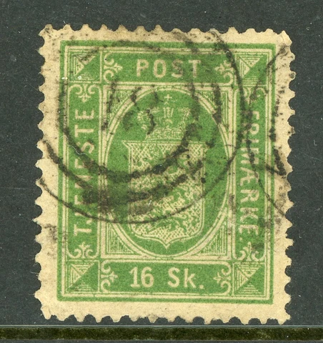 Denmark 1871 Official 14x13½ Scott O3 VFU N871 Cover