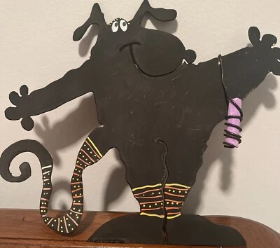 Magnetic Chalkboard "Happy Doggy" Hand Painted/Chalk Hanger - Image 1 of 4