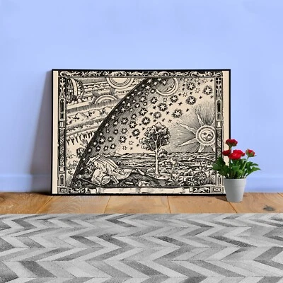 Vintage alchemy print: Camille Flammarion, L'atmosphere 1888 — vintage astronomy - Image 1 of 4