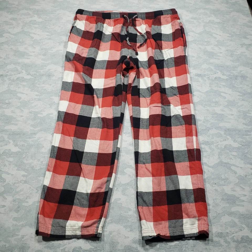 Pantalones de dormir Life Is Good para hombre XL rojos a cuadros cordón ocio Foto 1 de 4