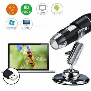 50X-1000X 8 LED Digital Microscope Camera Handheld USB Magnification Endoscope - Picture 1 of 12