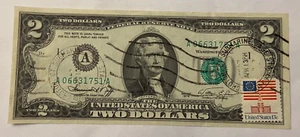 1976 $2 bill. Postmarked "Groton Ct. Submarine Base Station" AU condition - Picture 1 of 6