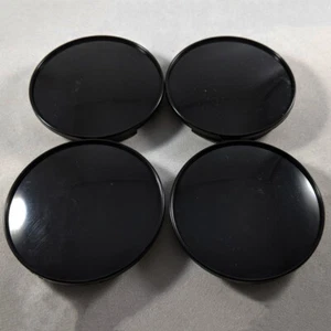 4PCS 68mm (in 65mm) Car Wheel Center Hubcaps Covers Rim Hub Black Plastic Cap - Picture 1 of 12