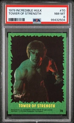 1979 Incredible Hulk -Tower Of Strength- Card #70 PSA NM-MT 8 - Image 1 of 2
