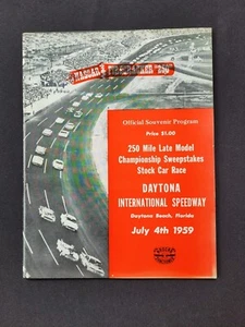 1959 NASCAR Inaugural Daytona Firecracker 250 Program/L-Up, Fireball Roberts Win - Picture 1 of 15