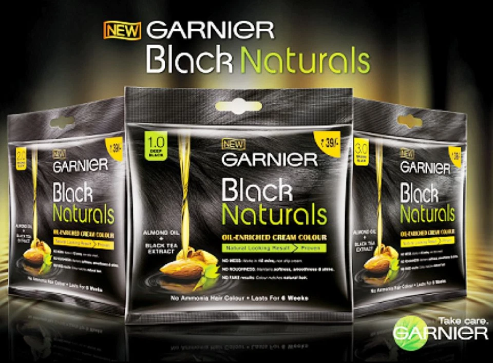 Color de cabello crema enriquecida con aceite Garnier Black Naturals - sin amoníaco Foto 1 de 1