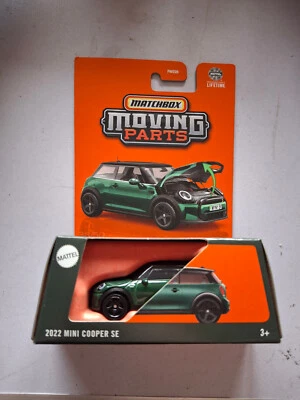 Matchbox Moving Parts: 2022 Mini Cooper SE grün OVP - Bild 1 von 2