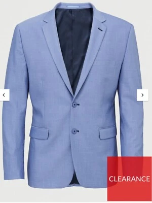 "Chaqueta Blazer Very Man Chambray Regular Azul 40"" PVP £60" Foto 1 de 4