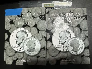 Lot of 2 Eisenhower & SB Anthony Dollar Albums w/ 29 Coins COBM-7873 - Picture 1 of 24