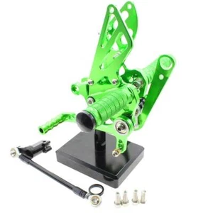 FXCNC Front Pegs Rearsets Fit RSV4 RSV4RF 2009-2016 2010 2011 Green - Picture 1 of 25