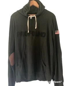 Profound Aesthetic Company Logo Spell Out Black Hoodie Sweatshirt Size Large - Picture 1 of 12