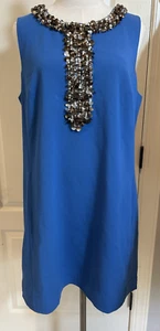 Lilly Pulitzer Edita Stretch Shift Dress in Barton Blue Size 12 New without tag - Picture 1 of 10