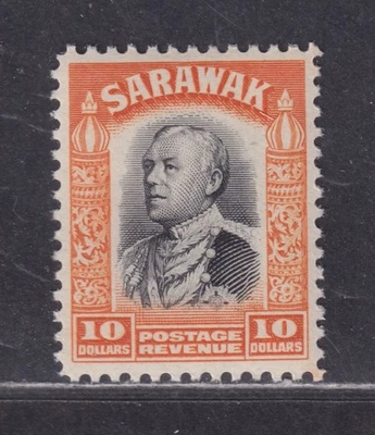 Sarawak SG 125 Scott 134 VF MNH/UMM 1934 $10 Charles Vyner Brooke SCV $40+ - Image 1 of 2
