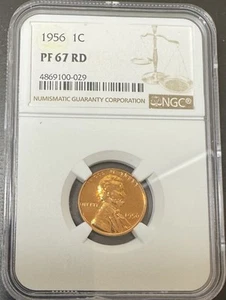 1956 Proof Lincoln Wheat Penny Cent 1c NGC PF67 - Picture 1 of 4