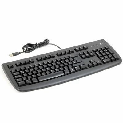 LOGITECH DELUXE 250 TASTIERA USB LAYOUT ITALIANO ITA IT CABLATA CON FILO - Immagine 1 di 4