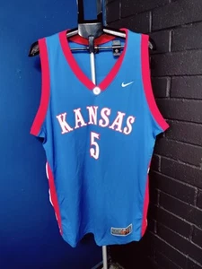 Vintage Nike Team Elite Kansas Jayhawks #5 Rasch Basketball Jersey Men’s 2XL - Picture 1 of 5