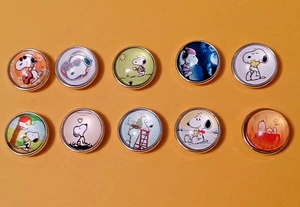 snoopy 18 mm snap button charms - Picture 1 of 11