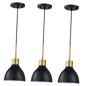 3 Pack 1 Light Industrial Hanging Indoor Kitchen Island Pendant Ceiling Light - Picture 1 of 4