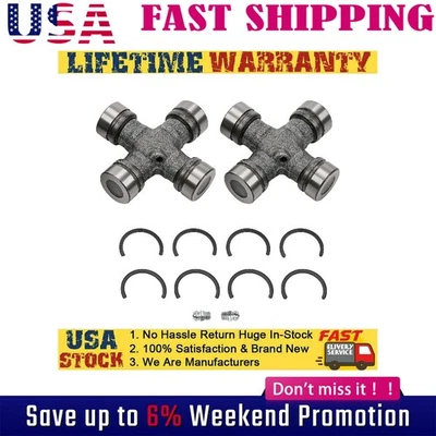 Pair Premium Driveshaft Universal Joints Front / Rear for Moog 534G KY - Image 1 of 4