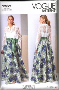 Vogue V2029 Misses 18 to 26 Badgley Mischka Dress Uncut Sewing Pattern - Picture 1 of 2