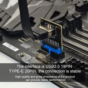 Motherboard Expansion Card USB3.0 Front 19PIN To 3.1 TYPE C Front Type E Adap CB - Afbeelding 1 van 9
