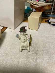 Lenox Classic 1999 "Sleigh Full of Smiles" Snowman Ornament IOB - Picture 1 of 7