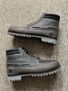 Timberland Mid Lace Up Boots UK 10.5 Grey Leather Casual Chukka RRP £190 EU45 - Picture 1 of 9