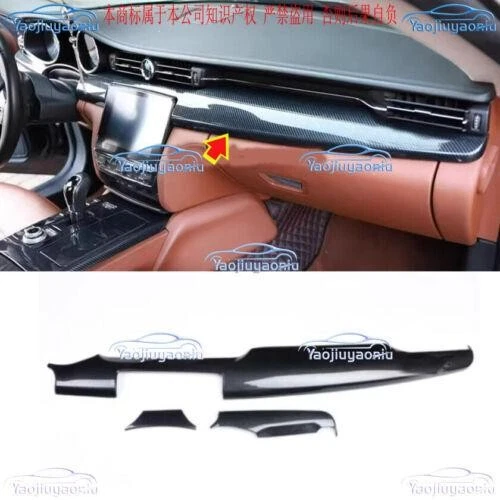 For Maserati Quattroporte 2014-2021 ABS Carbon  Console Instrument Dash Panel 3x Foto 1 de 1