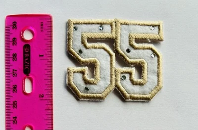 Chenille Patch With The Number #55 Sequins - Image 1 of 2