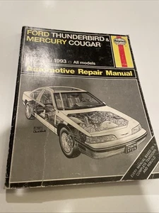 Haynes Repair Manual 1725 Ford Thunderbird & Mercury Cougar 1989 - 1993 - Picture 1 of 2