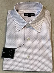 ROBERT TALBOTT Cross Stripe 100% Cotton LS Dress Shirt - 16-33, pink - Picture 1 of 1