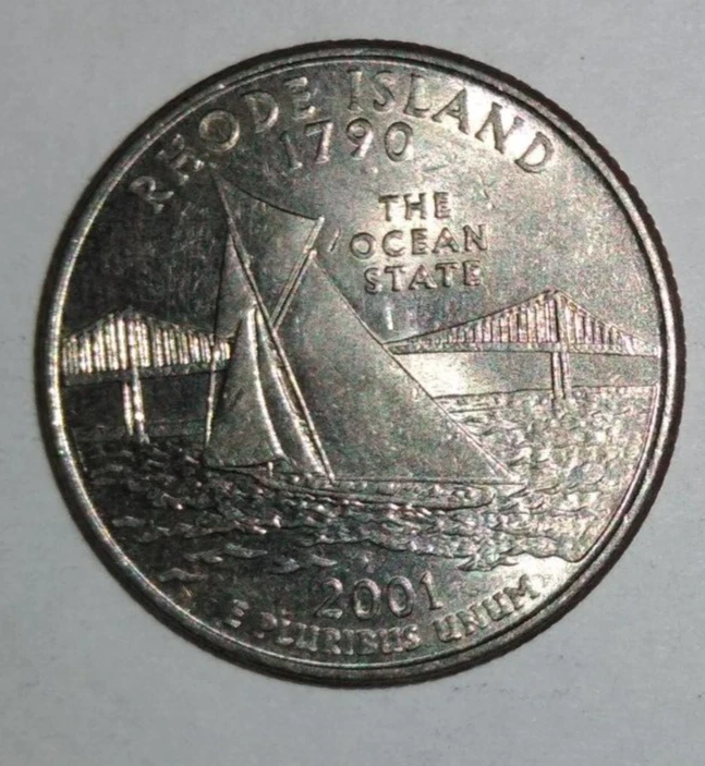 YOU PICK 5 FOR $5 + FREE SHIPPING - 2001 - D Mint - Rhode Island State Quarter - Image 1 of 1