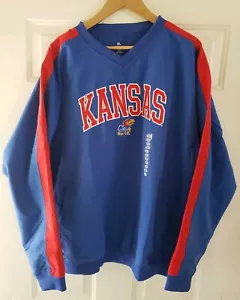 Knights Apparel Kansas Jayhawks pullover sz Large XL 2XL Embroidered Jacket mens - Picture 1 of 9