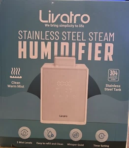 Livatro Stainless Steel Humidifier 3L Warm Mist Humidifier Easy Clean. OPEN BOX - Picture 1 of 6