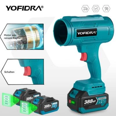 Turbo Fan Soffiatore Turbo a Batteria 18V Soffiatore Manuale Soffiatore Elettrico Air Duster - Immagine 1 di 4