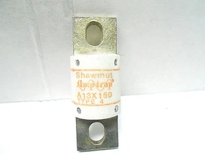 CARTUCHO FUSIBLE SHAWMUT A13X150 150 AMPERIOS/130 VOLTIOS NUEVO STOCK ANTIGUO - Imagen 1 de 5