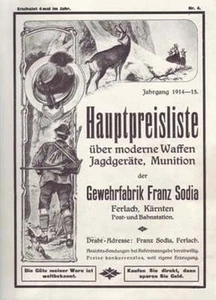 Franz Sodia Hauptpreisliste über moderne Waffen, Jagdgeräte, Munition der ... - Picture 1 of 1
