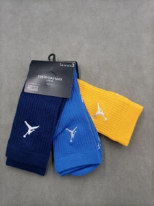 Air Jordan Everyday Max Dri-Fit Crew Socks Men Large 3 Pairs 3 Colors - Picture 1 of 3