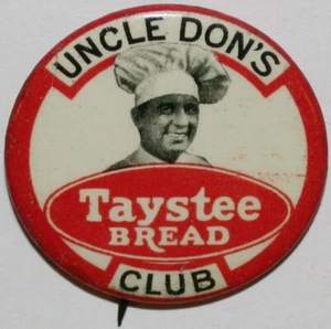 Spilla spilla vintage TAYSTEE BREAD zio Dons Club con uomo in foto ottima++ - Foto 1 di 3