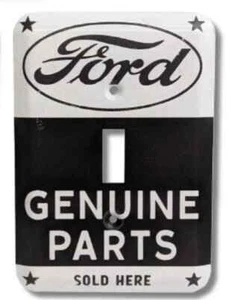 Ford Genuine Parts Gas Station Light Switch White Outlet Cover Plate Licensed - Picture 1 of 1
