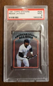 1981 Adesivi Topps Foil #245 Reggie Jackson New York Yankees PSA 9 nuovi di zecca - Foto 1 di 3