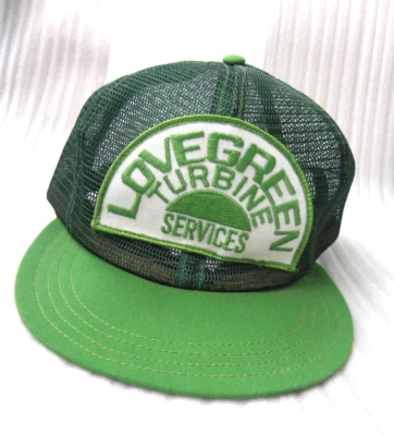 Винтажная бейсболка Lovegreen Turbine Services бейсболка зеленая для дальнобойщиков - Изображение 1 из 4