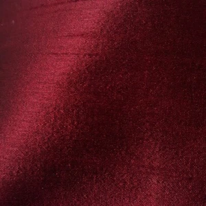 BURGUNDY WINE FAUX SILK POLY DUPIONI FABRIC 58" BY THE YARD LIPSTICK RED - Picture 1 of 7