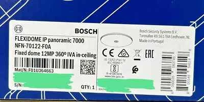 Bosch Flexidome IP Fixed Dome 12MP 360º IVA Panoramic Camera IC NFN-70122-F0A - Image 1 of 4