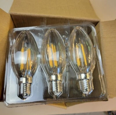 12 pack (3x 4 pack) 40W 4W E12 LED chandelier Ceiling Fan Light Bulbs Dimmable ! - Image 1 of 4